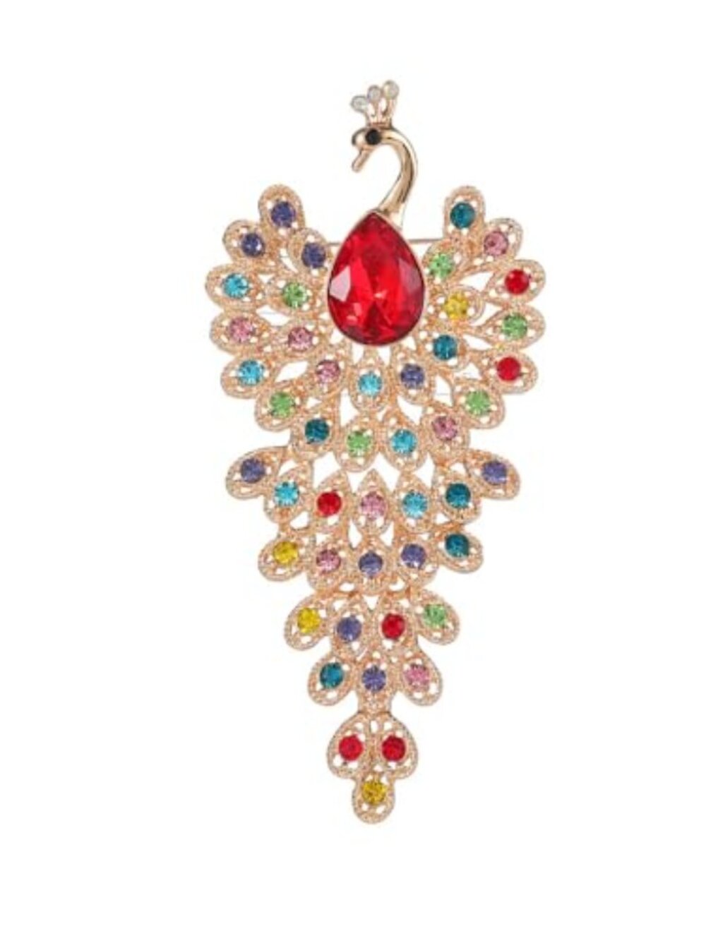 Women's Animal Brooch Crystal Peacock Women's Pin